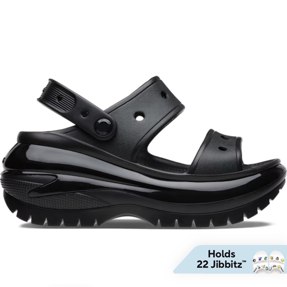 Crocs Black Platform Sandals